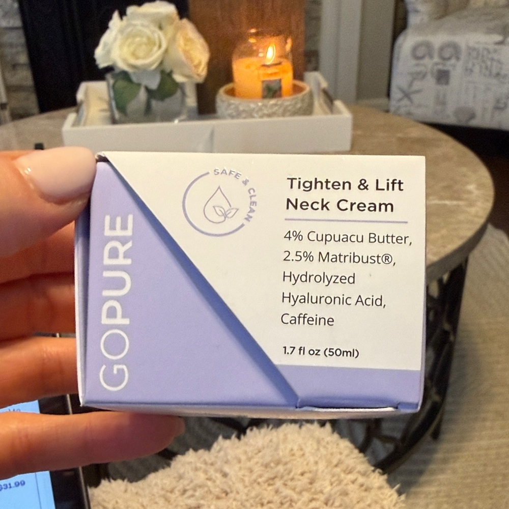 Go Pure Tighten & Lift Neck Cream - brand new in box!